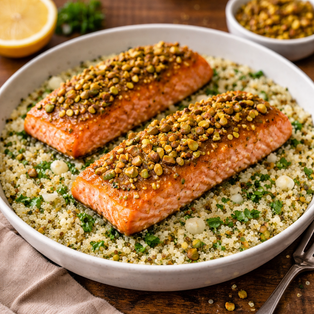 Pistachio Coated Salmon